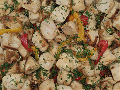 Куриная грудка с овощами
