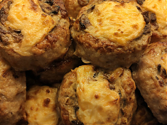 Котлета куриная гнездо с грибами и сыром