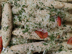Люля-кебаб из курицы с овощами