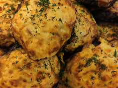 Печеночная оладушка с овощами