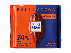Шоколад Ritter Sport Темный 74% какао с насыщенным вкусом из Перу